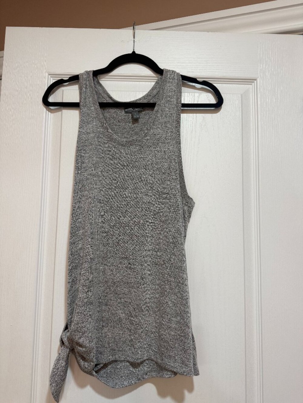 Market & Spruce Heather Gray Side Tie Tank Top Size Medium